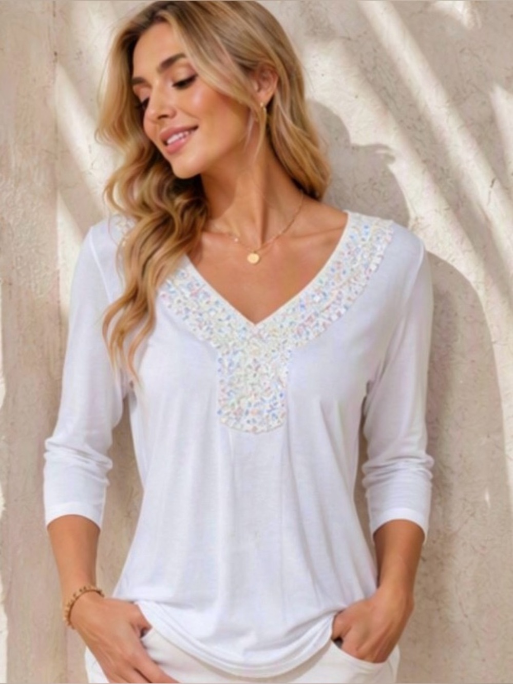 🌷 Lace Sequin Top🌷